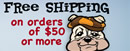 free shipping with orders over $50